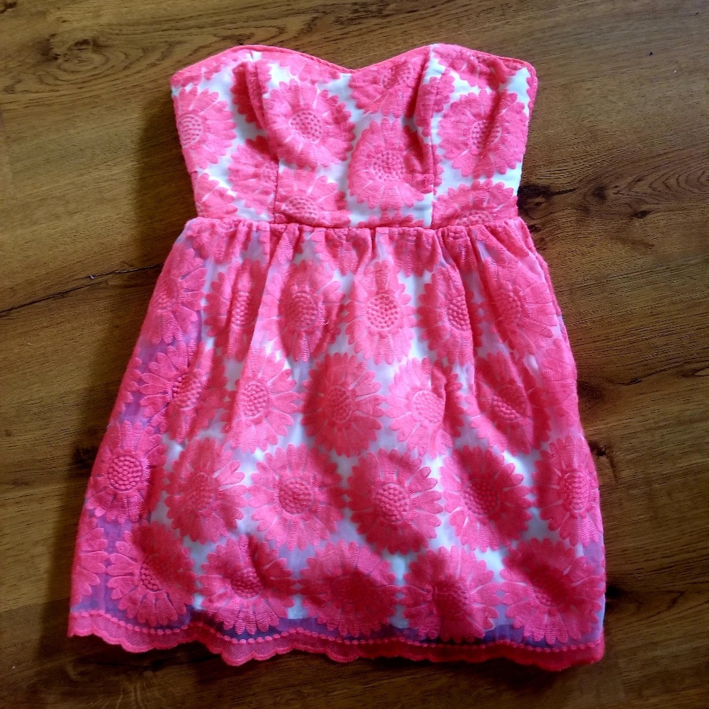 Floral pink dress